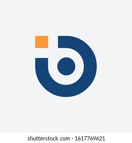 logo letter B with human. The logo can be used for business consulting and financial companies. Technology digital concept. - vector