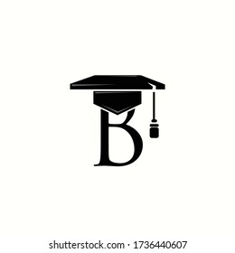 logo letter b with icon education vector design