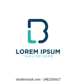 letra B del logotipo y letra L