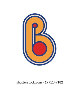 Logo of letter B in line style