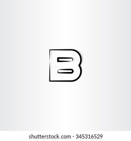logo letter b logotype b vector black symbol sign