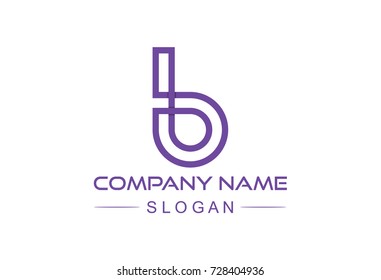 logo letter b origami line
