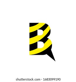 logo letter B and related to bee or honey