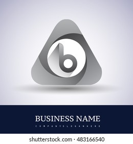 logo letter B rounded in the triangle shape, Vector design template elements for your application or company identity.