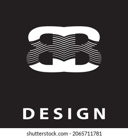 Logo letter B with simple line. Abstract emblem, design concept, logo, logotype element for template.