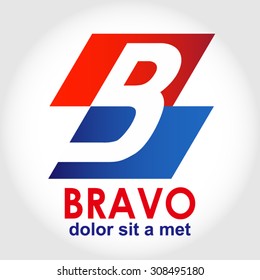 logo with letter B, vector design template.