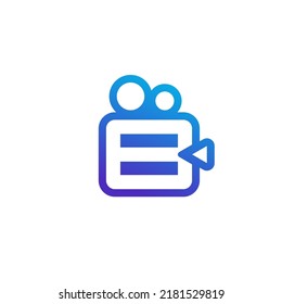 Logo Letter B  video stream design Vector, Live Streaming Broadcast Content