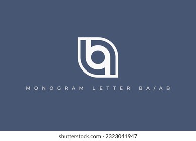 logo letter ba or bq leaf monogram