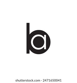 Logo Letter ba Simple Modern 