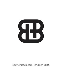 Logo-Buchstabe BH-Verknüpfung mit leerem Hintergrund