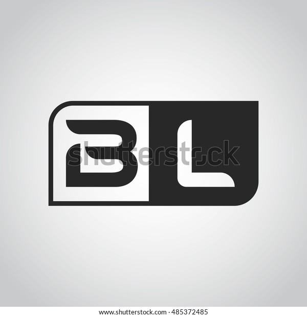 Logo Letter Bl Two Different Sides Stock Vector (Royalty Free) 485372485