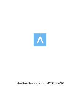 logo letter A blue white