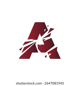 Logo for Letter A with Broken Vibe 