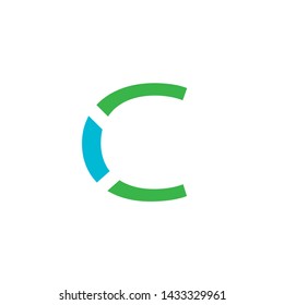 logo letter c with 2 colors