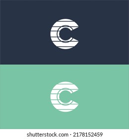 Abstrakter Logo-Brief C, Vektordesign-Logo