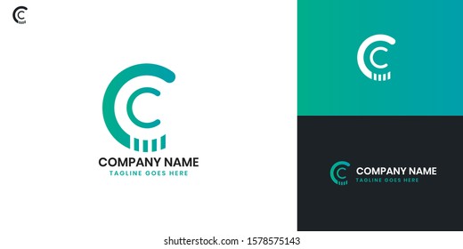 Logo letter C - All elements on this template are editable with vector software.