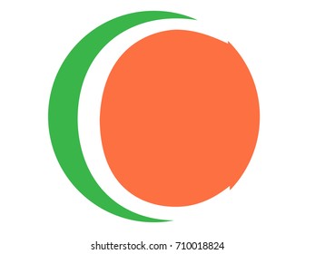 Logo for letter C. Attractive C logo with two colors. Colorful logo