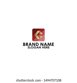 logo letter c with box modern for business vector design