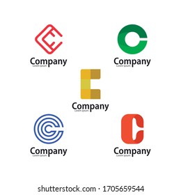 Logo Letter C For Brand. vector illustration