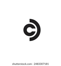 Logo letter C or CC unique design with blank background