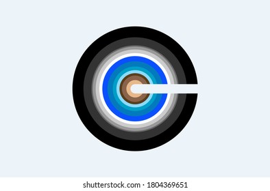 Logo for letter C. Design template. Vector graphic elegant impossible alphabet symbol in different colors 