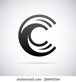 Logo for letter C. Design template