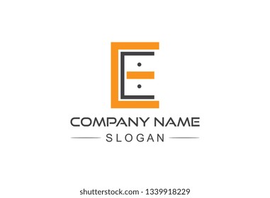 logo letter c and e cabinet icon