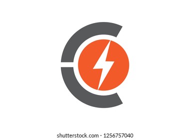 logo letter c electricity