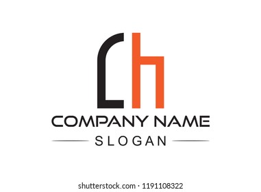 logo letter c and h flat line