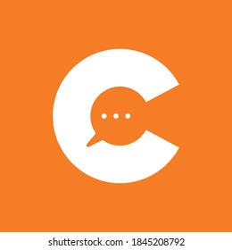 logo letter c for icon chat