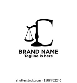logo letter c with icon firm vector design