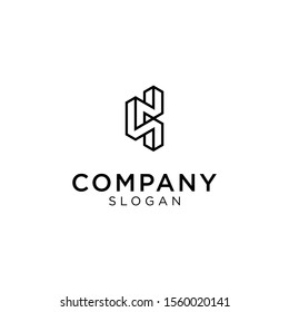 the logo letter C or L with 3d elements that also looks like skyscrapers and city skylines. Editable and easy to custom