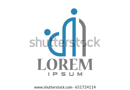 logo letter c and m parenting icon