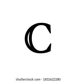Logo Letter C Monogram in outline style.