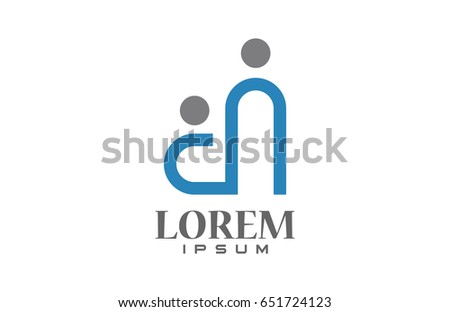logo letter c and n parenting icon