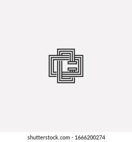 Logo-Buchstaben C und O Monogramm mit einzigartigem Design