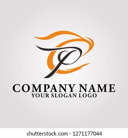 logo letter C and P