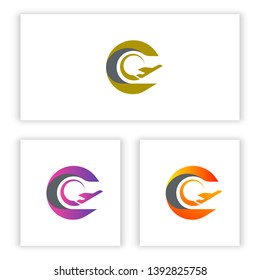 the logo letter C template has a plane shape for your company and business.