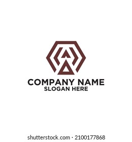 logo letter CAC, with a hexagon design. abstract logo. modern template