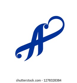 Logo A Letter Calligraphic