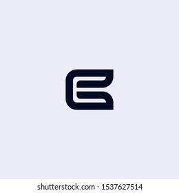 logo letter ce monogram, concept initials C + E modern design.