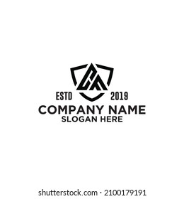 logo letter CF, with a triangle design. abstract logo. modern template