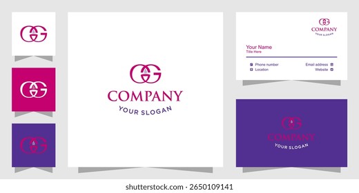 Logo letter cg with coffee cup design in the middle. Logo for cafe and bar
