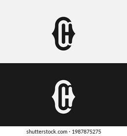 logo letter CH simple design, concept icon initial C and H monogram.