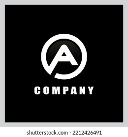 logo letter a circle vector ilustration