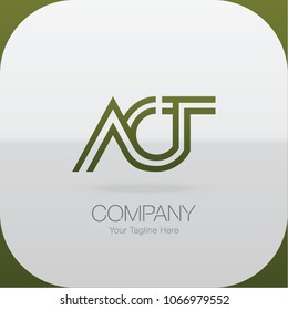 Logo Letter Combinations A, C and T. 3 Letter Combinations