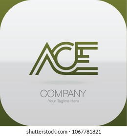 Logo Letter Combinations A, C and E. 3 Letter Combinations