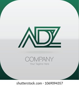 Logo Letter Combinations A, D and Z. 3 Letter Combinations svg