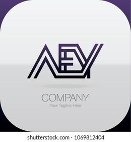 Logo Letter Combinations A, E and Y. 3 Letter Combinations