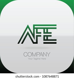 Logo Letter Combinations A, F and E. 3 Letter Combinations